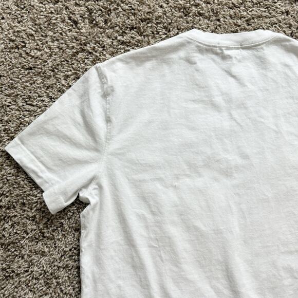 J. Crew Men's White Relaxed Premium-Weight Cotton Short Sleeve T-Shirt Size M - Picture 7 of 8